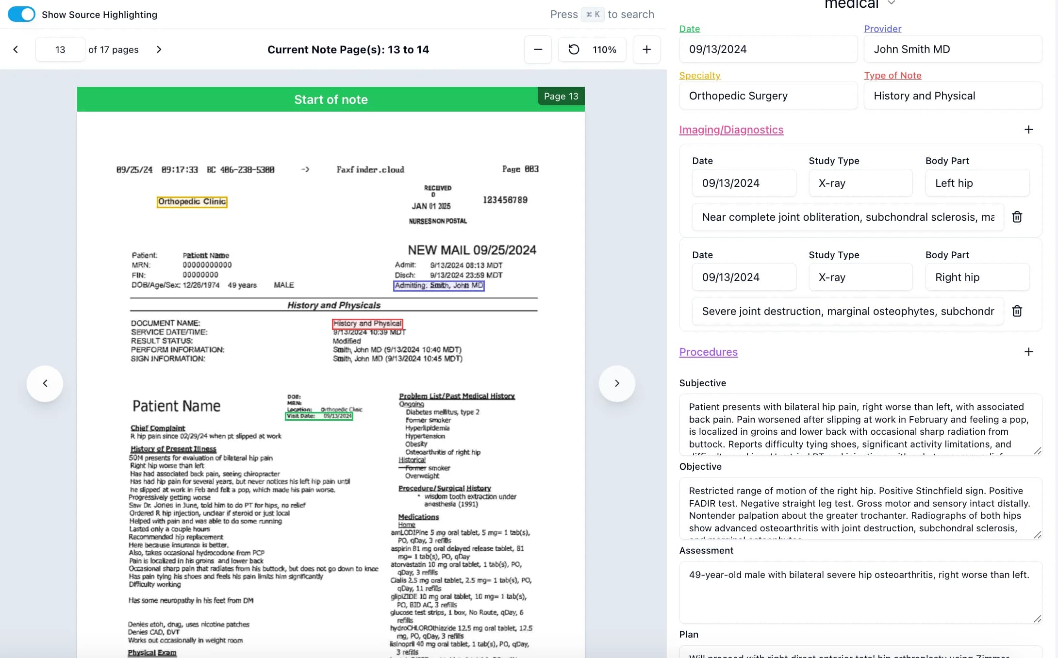 Medical notes